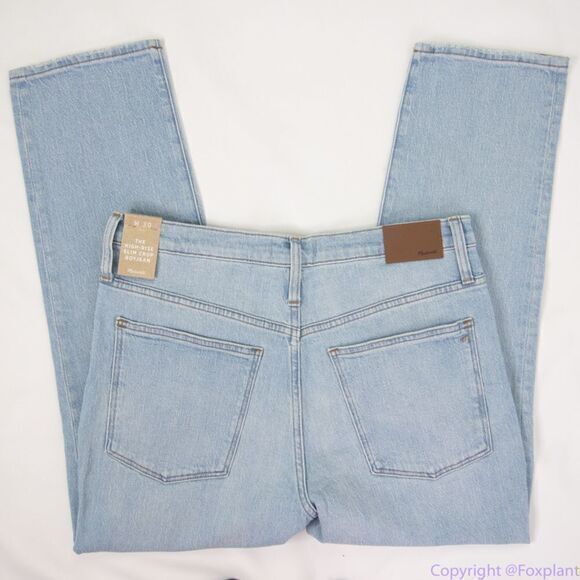 Madewell The High-Rise Slim Crop Boyjean in Dumas Wash: Ripped Edition,size 30 - Picture 14 of 16